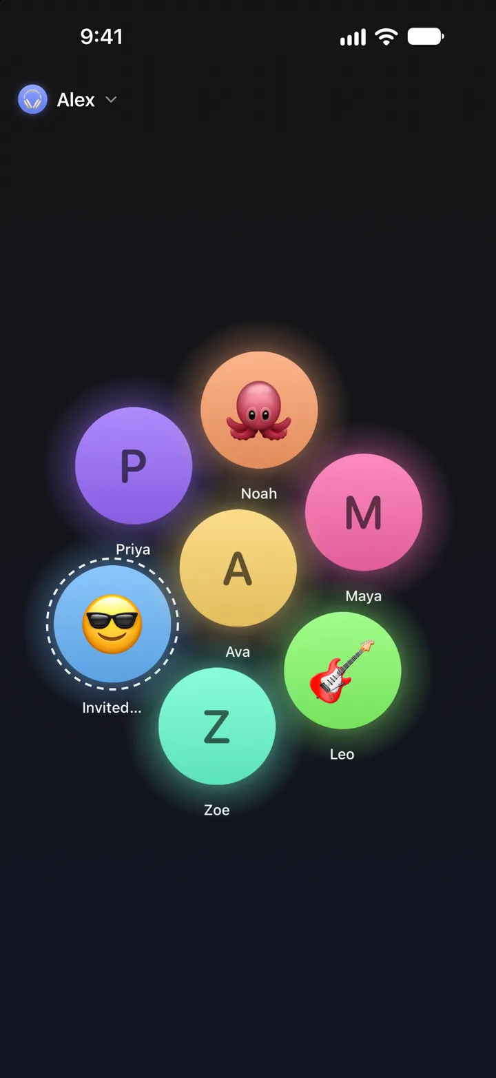 People nearby with Audio Bubble