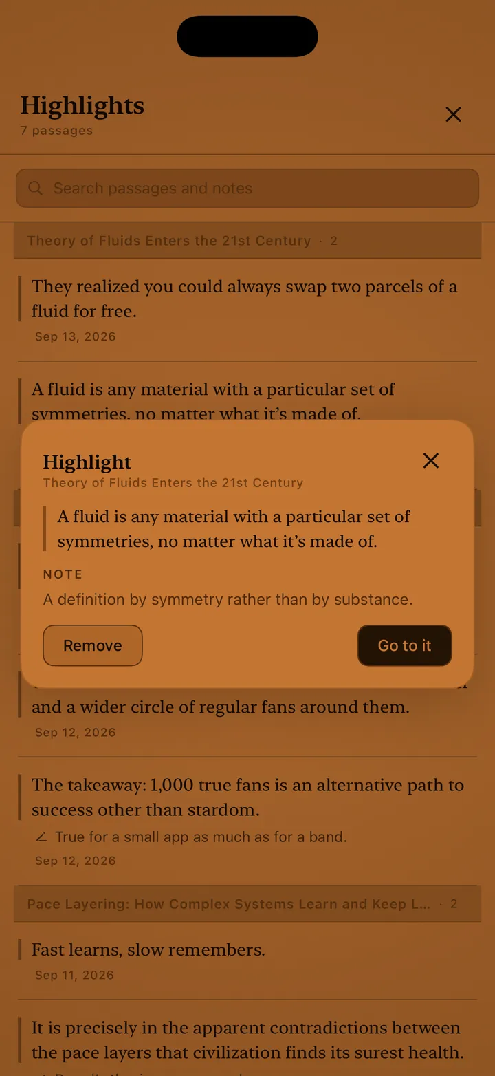 A highlight with a note